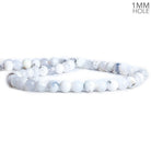 8mm White Opal Plain Round Beads 16 inches 54 pieces - The Bead Traders