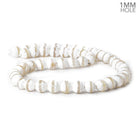 8mm White & Tan Stripe Tibetan Agate faceted rounds 15 inch 48 beads - The Bead Traders
