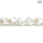 8mm White Tibetan Agate Faceted Round Beads 15.5 inch 48 pieces - The Bead Traders