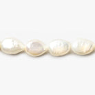 8x10-8x11mm Off White Baroque straight drilled Freshwater Pearls 16 inch 36 pieces - The Bead Traders