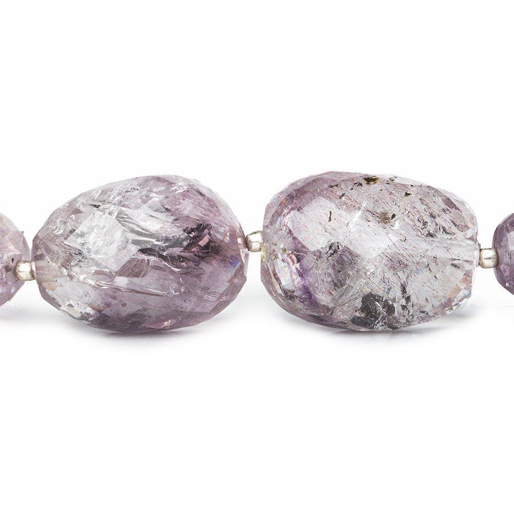 8x11-24x15mm Mossy Amethyst faceted nugget beads 16 inch 21 pieces - The Bead Traders