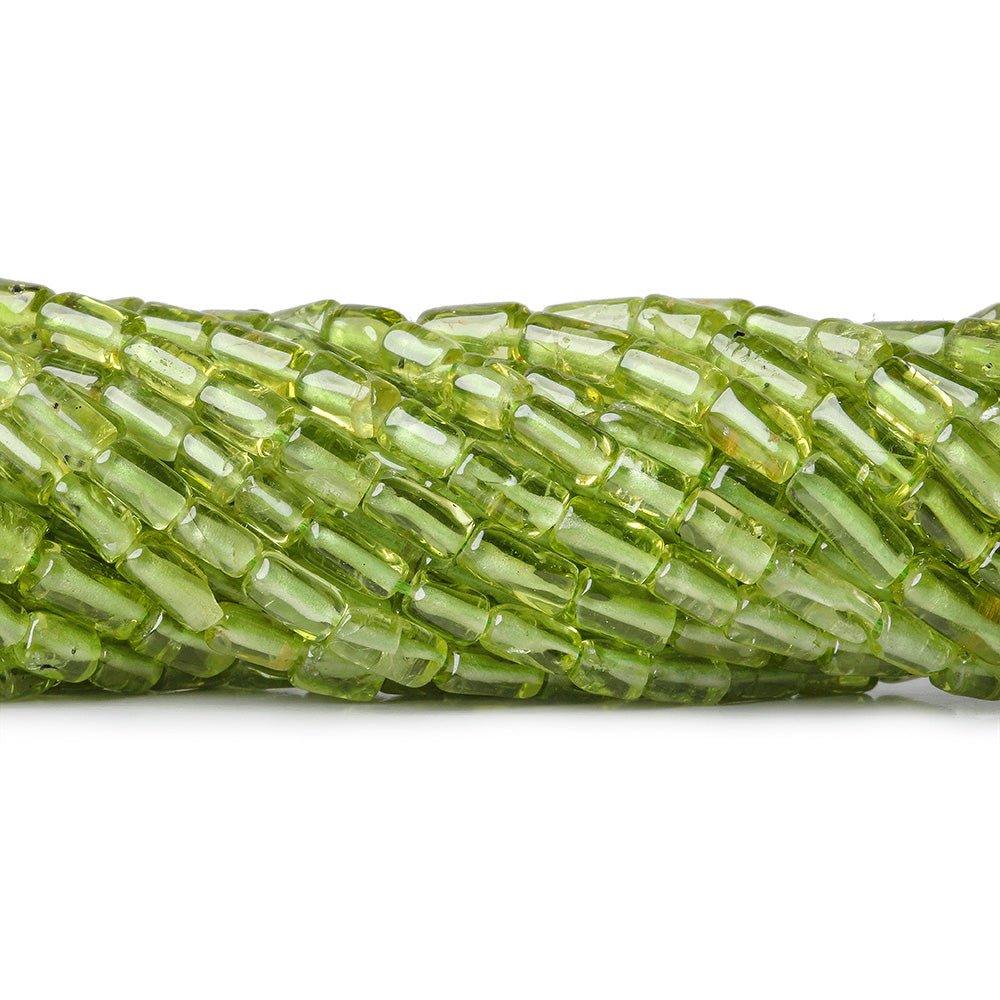 8x3mm Peridot Plain Tube Beads 14 inch - The Bead Traders