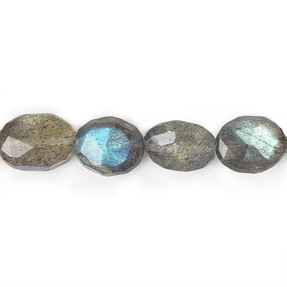 8x4-15x13mm Labradorite Faceted Ovals Lot of 2 strands 43 beads - The Bead Traders