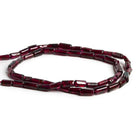 8x4mm Rhodolite Garnet Handcut Tubes 14 inch 45 beads - The Bead Traders