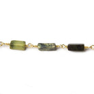 8x4mm Serpentine plain rectangle Gold Rosary Chain by the foot - The Bead Traders