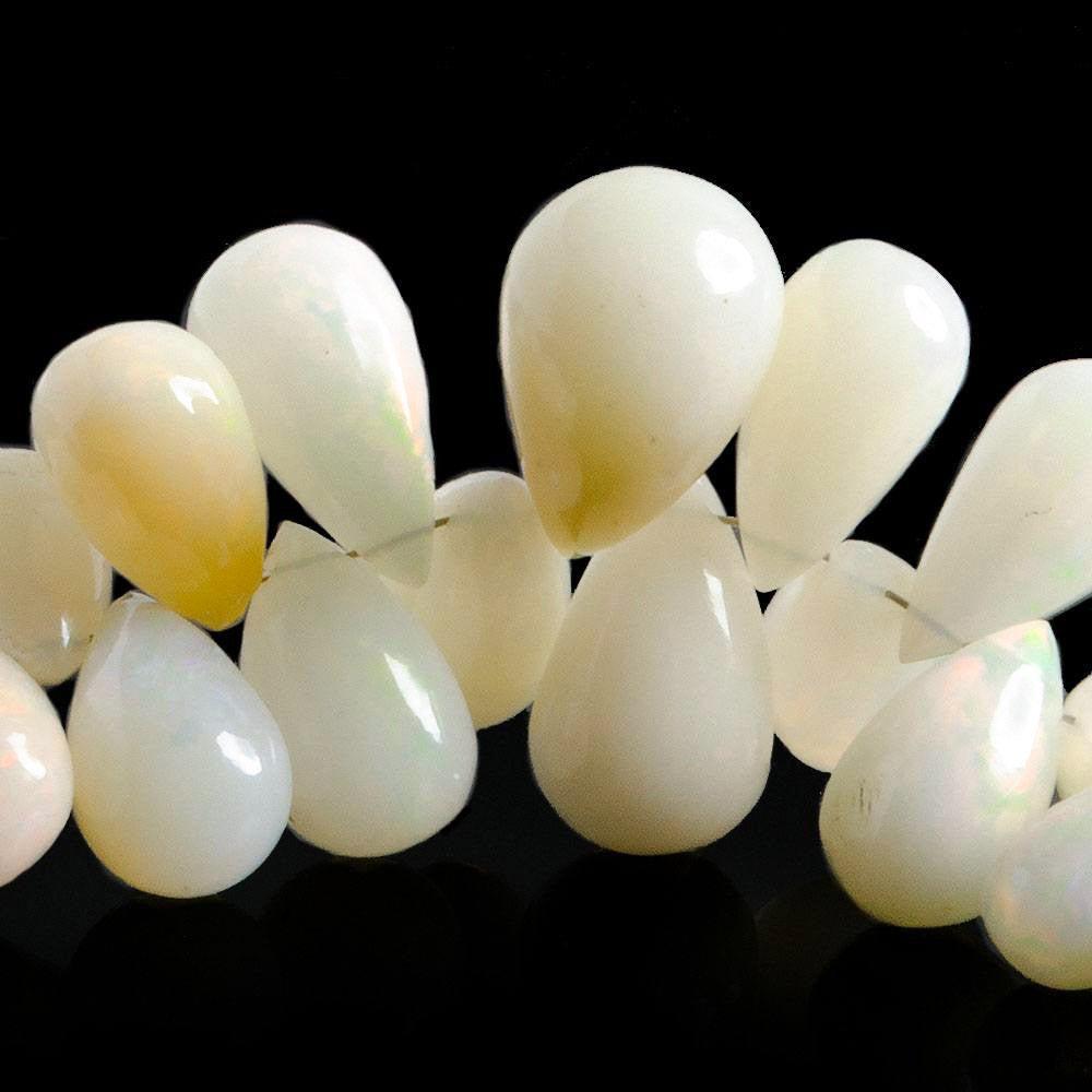 8x5-13x8mm Ethiopian Opal plain teardrops 8 inch 65 beads - The Bead Traders