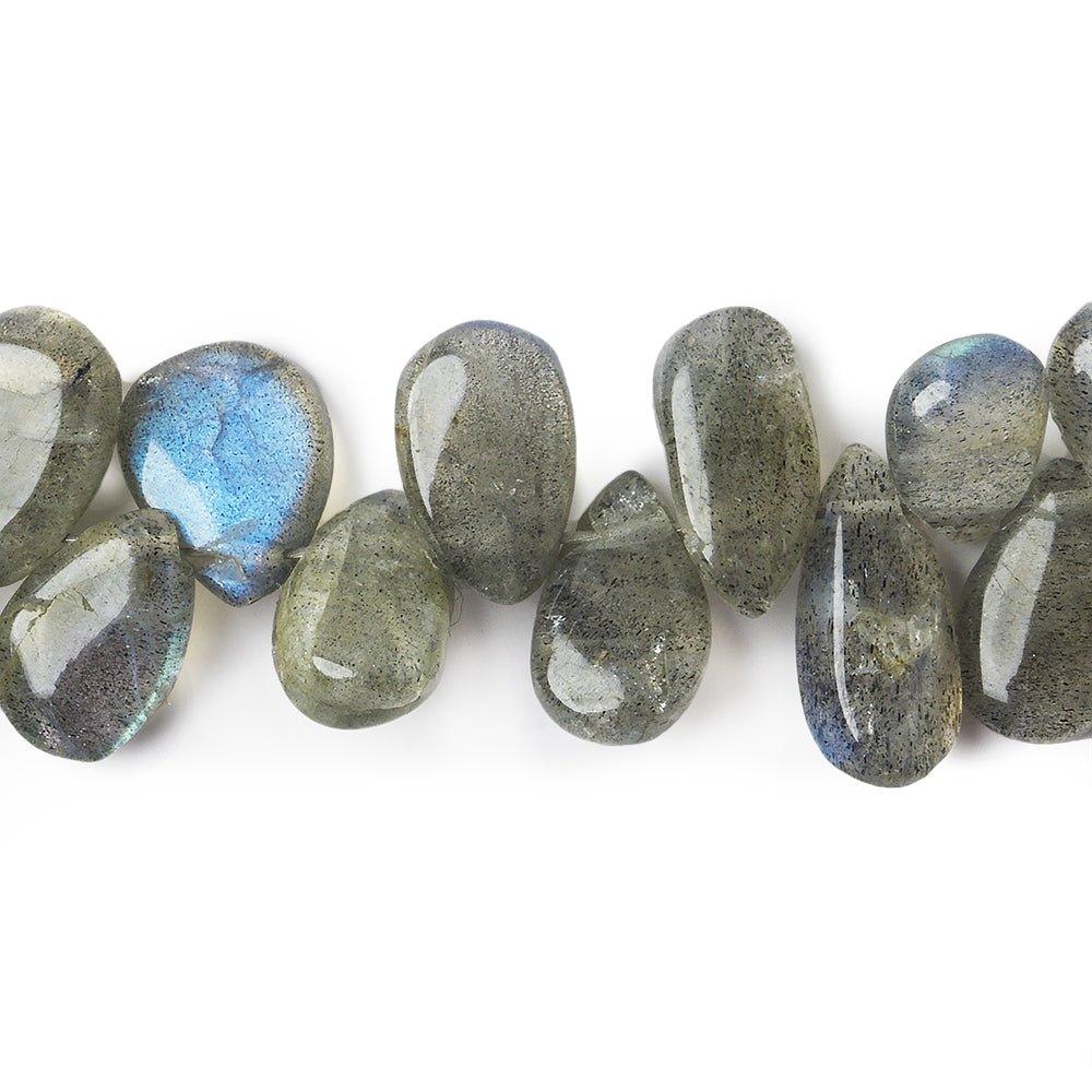 8x5-14x8mm Labradorite Plain Pear Bead Lot of 2 strands 124 beads - The Bead Traders