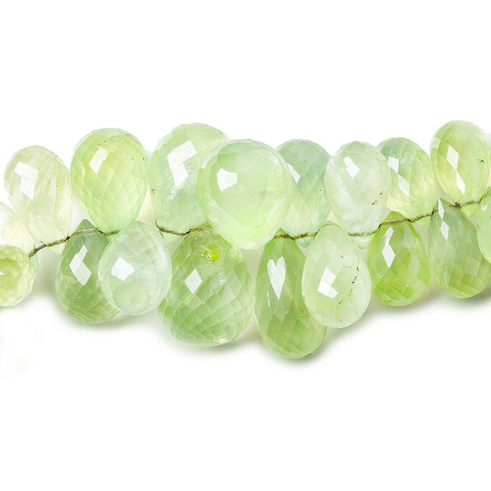 8x5-16x12mm Prehnite Faceted Tear Drop Briolettes 5.5 inches 41 pieces - The Bead Traders