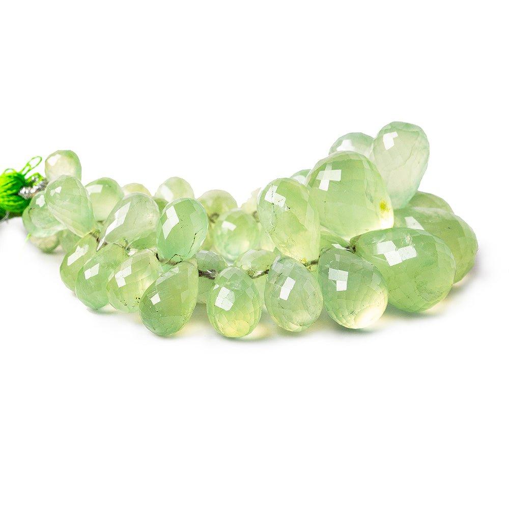 8x5-16x12mm Prehnite Faceted Tear Drop Briolettes 5.5 inches 41 pieces - The Bead Traders