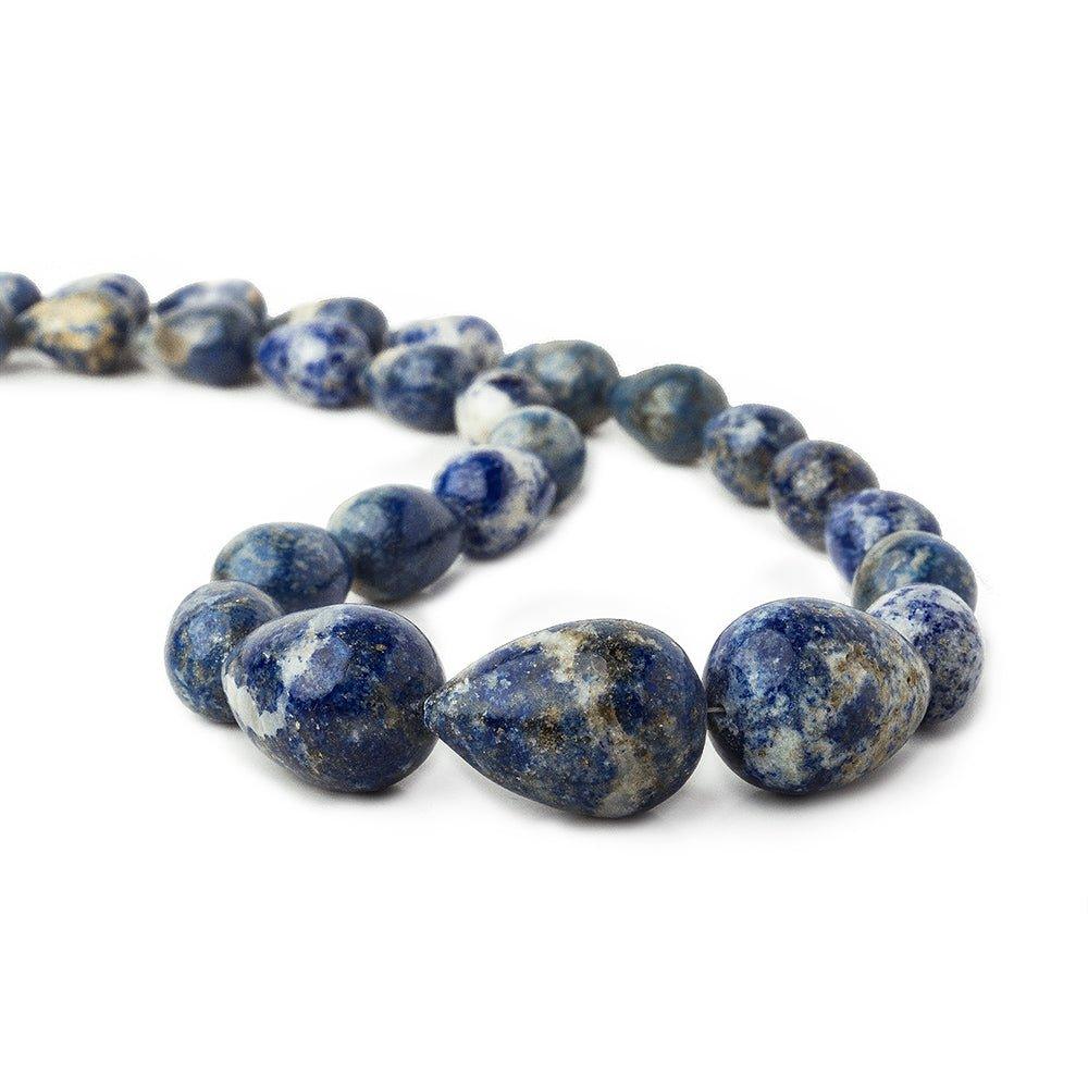 8x5-20x14mm Lapis Lazuli plain teardrops 17.5 inch 36 beads - The Bead Traders