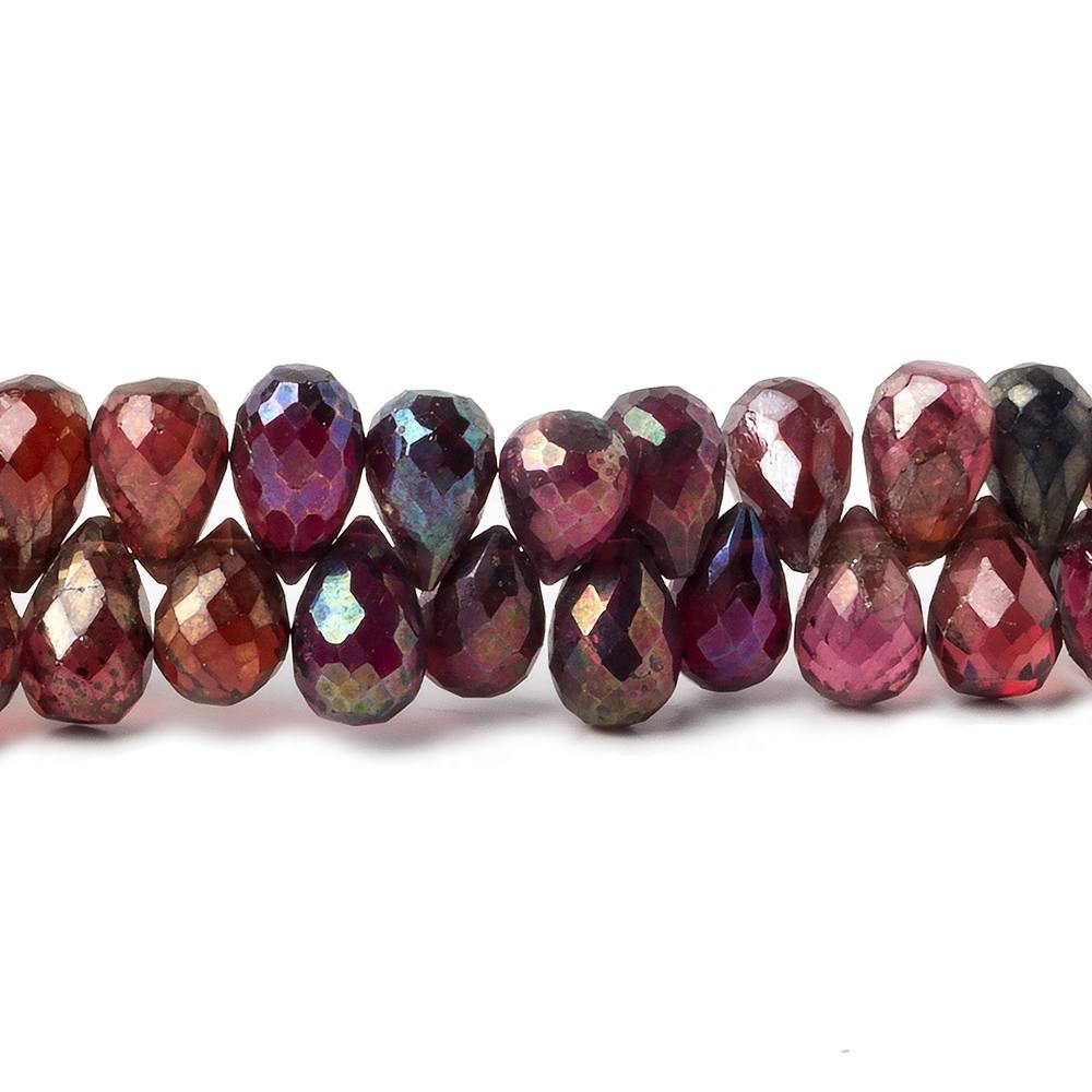 8x5-9x5mm Mystic Multi-Color Tourmaline Tear Drop Briolette 8 inch 70beads - The Bead Traders