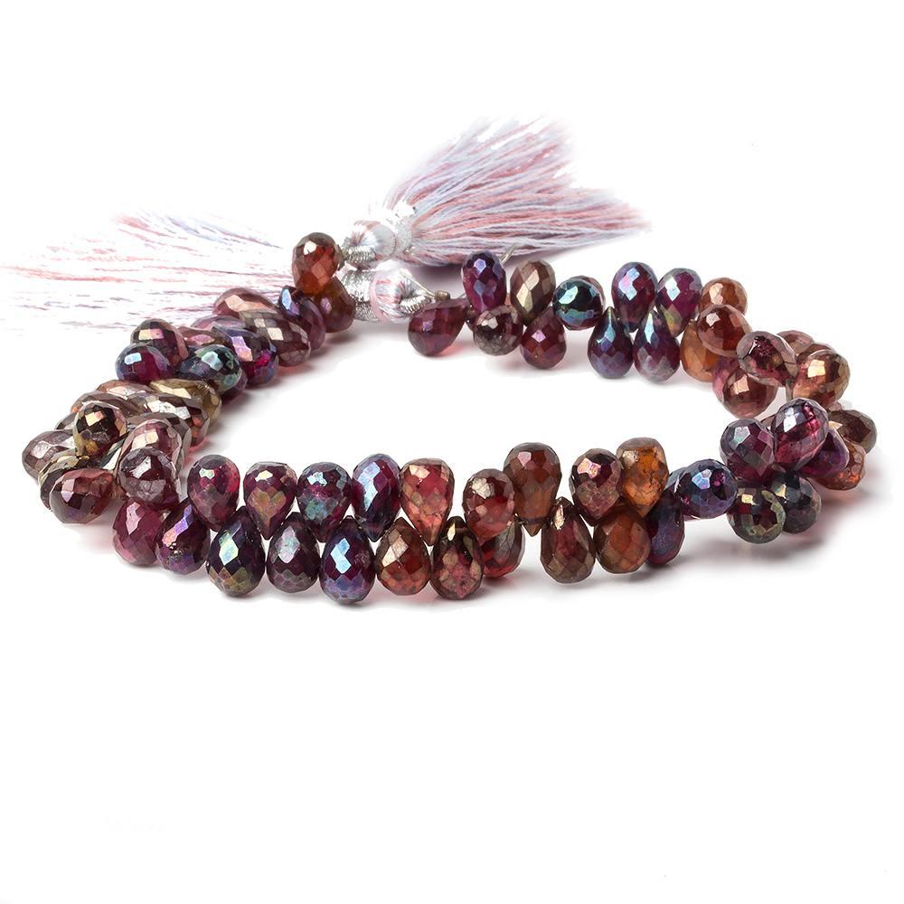 8x5-9x5mm Mystic Multi-Color Tourmaline Tear Drop Briolette 8 inch 70beads - The Bead Traders