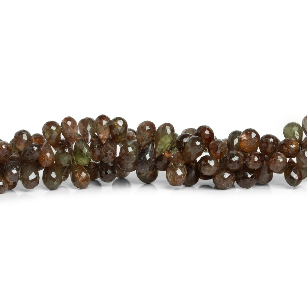 8x5mm Andalusite Faceted Teardrops 7 inch 85 beads - The Bead Traders