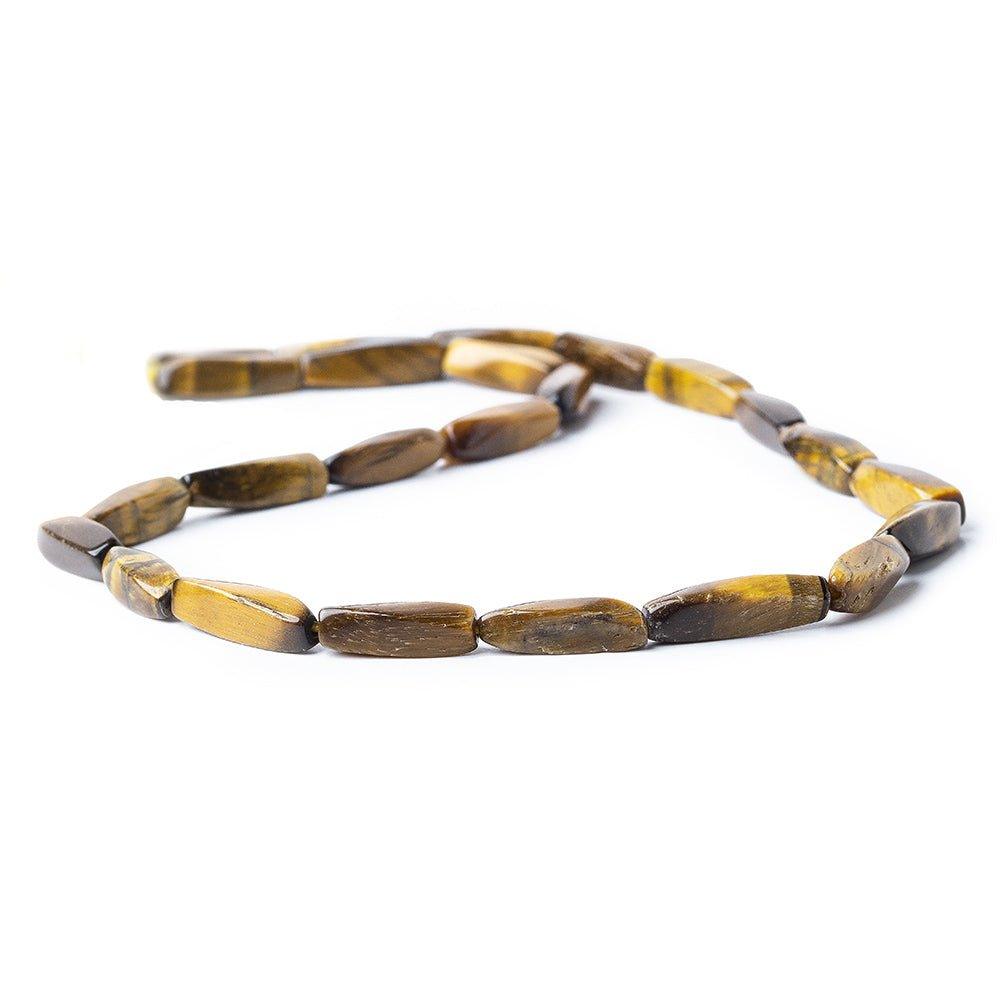 8x5mm Tiger Eye Faceted Rectangle Beads 14 inch - The Bead Traders