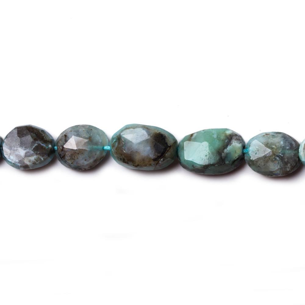 8x6-10x6mm Blue Peruvian Opal faceted oval beads 13 inch 34 pieces - The Bead Traders