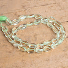 8x6-10x7mm Prasiolite plain oval Beads 14 inch 37 pieces - The Bead Traders