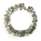 8x6-11x7mm Labradorite Pear Faceted Beads 8 inch 52 pieces - The Bead Traders