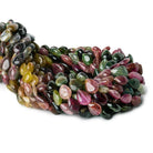 8x6-12x8mm Multi Color Tourmaline Plain Pears 39 beads 15 inch - The Bead Traders
