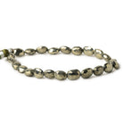 8x6-9.5x7mm Golden Pyrite faceted ovals 8 inch 22 beads - The Bead Traders