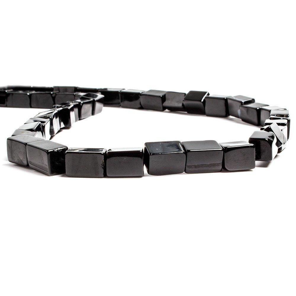 8x6mm Black Chalcedony plain rectangle beads 14.5 inch 43 pieces - The Bead Traders