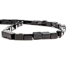 8x6mm Black Chalcedony plain rectangle beads 14.5 inch 43 pieces - The Bead Traders