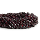 8x6mm Garnet Handcut Teardrops 12 inch 40 beads - The Bead Traders