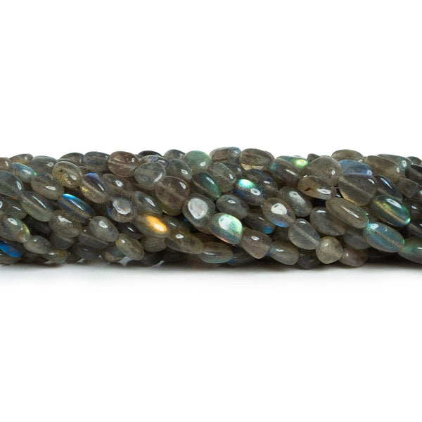 8x6mm Labradorite Plain Nuggets 12 inch 63 beads
