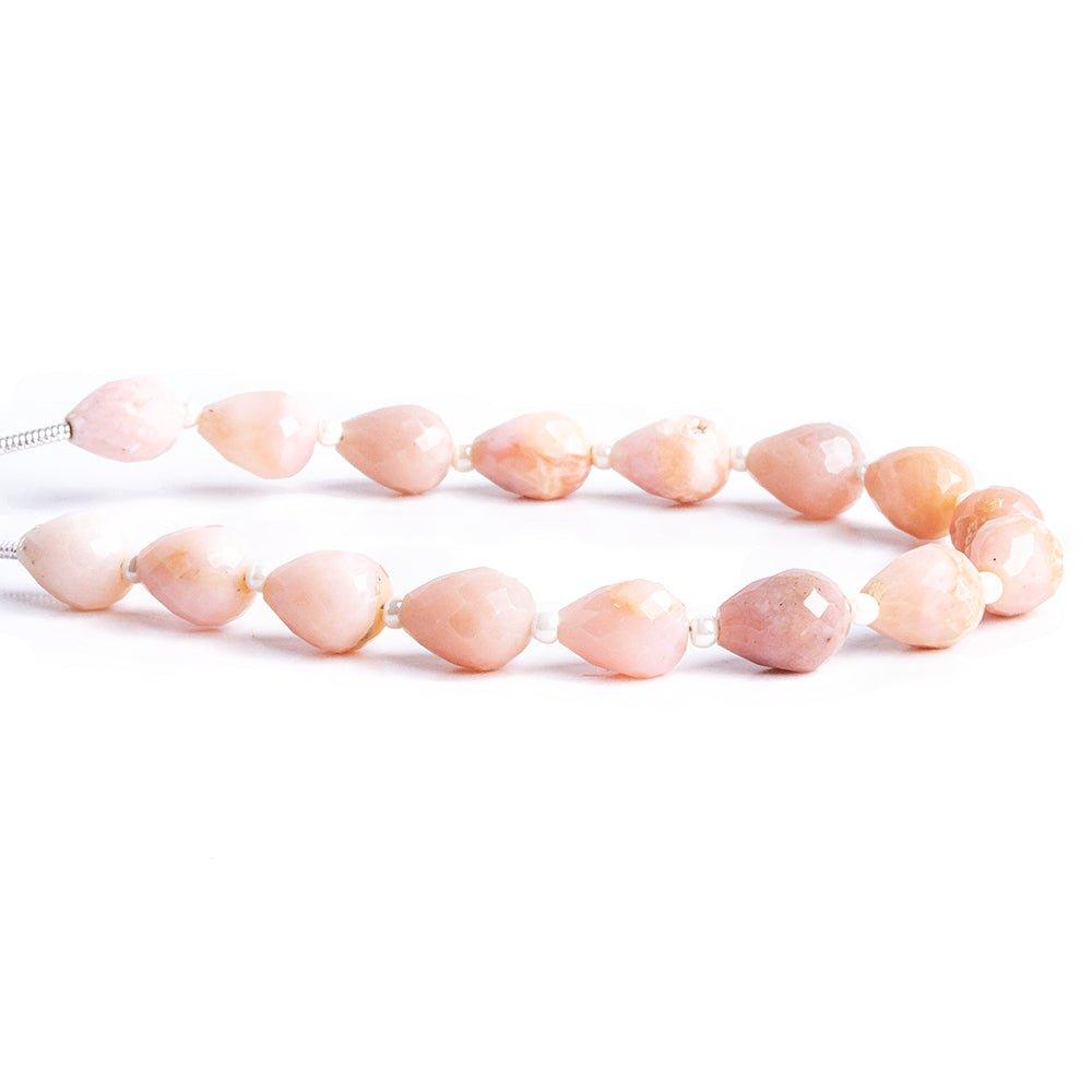 8x6mm Pink Peruvian Opal Faceted Teardrop Beads 6 inch 16 pieces - The Bead Traders