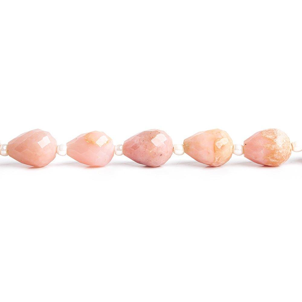 8x6mm Pink Peruvian Opal Faceted Teardrop Beads 6 inch 16 pieces - The Bead Traders