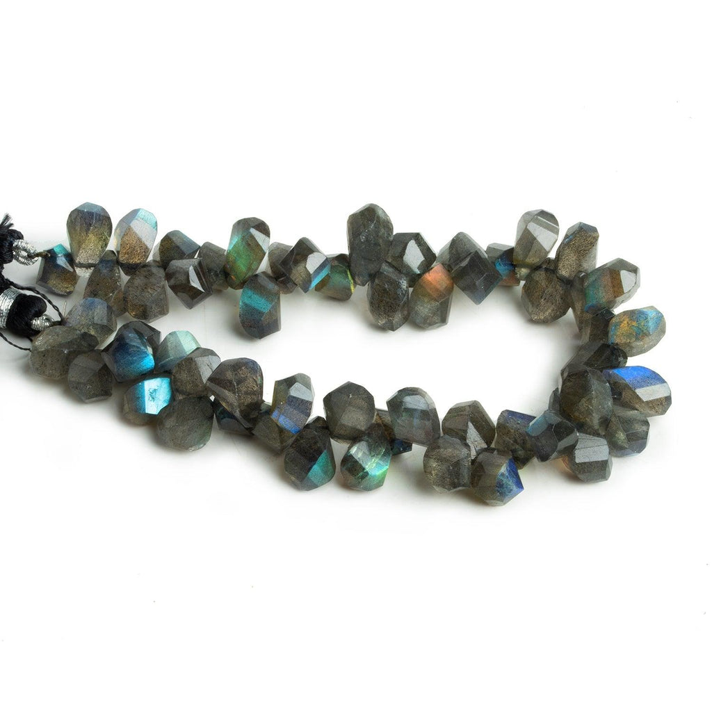 8x7-11x7mm Labradorite faceted twist beads 8 inches 56 pieces - The Bead Traders