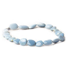 8x7-11x8mm Owyhee Denim Blue Opal plain nugget beads 8 inch 20 pieces - The Bead Traders