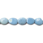 8x7-11x8mm Owyhee Denim Blue Opal plain nugget beads 8 inch 20 pieces - The Bead Traders