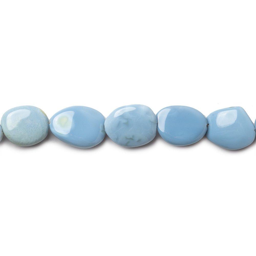 8x7-11x8mm Owyhee Denim Blue Opal plain nugget beads 8 inch 20 pieces - The Bead Traders
