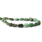 8x7-12x7mm Emerald plain nugget beads 8.5 inch 19 pieces - The Bead Traders