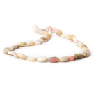 8x7-12x8mm Pink Peruvian Opal Plain Oval Beads 14 inch 32 beads - The Bead Traders