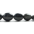 8x7-12x9mm Sapphire plain oval nugget beads 14 inch 38 pieces - The Bead Traders