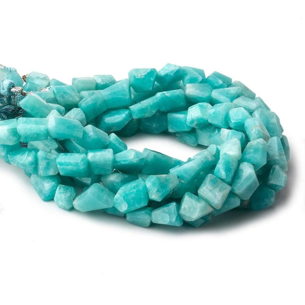 8x7mm-10x8mm Amazonite Faceted Nugget Beads 8 inch 22 pieces - The Bead Traders