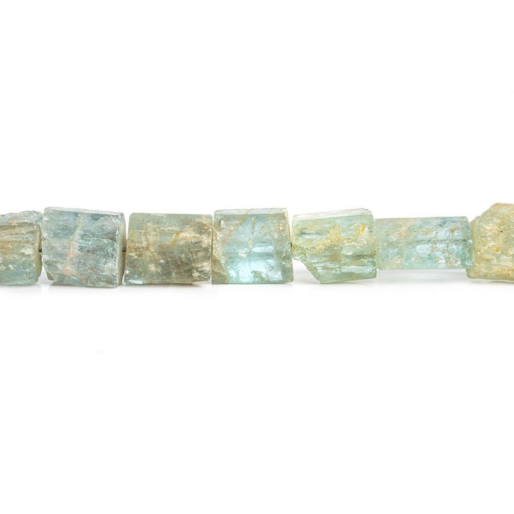 8x7mm-14x9mm Aquamarine Natural Crystal Beads 8 inch 38 pieces - The Bead Traders
