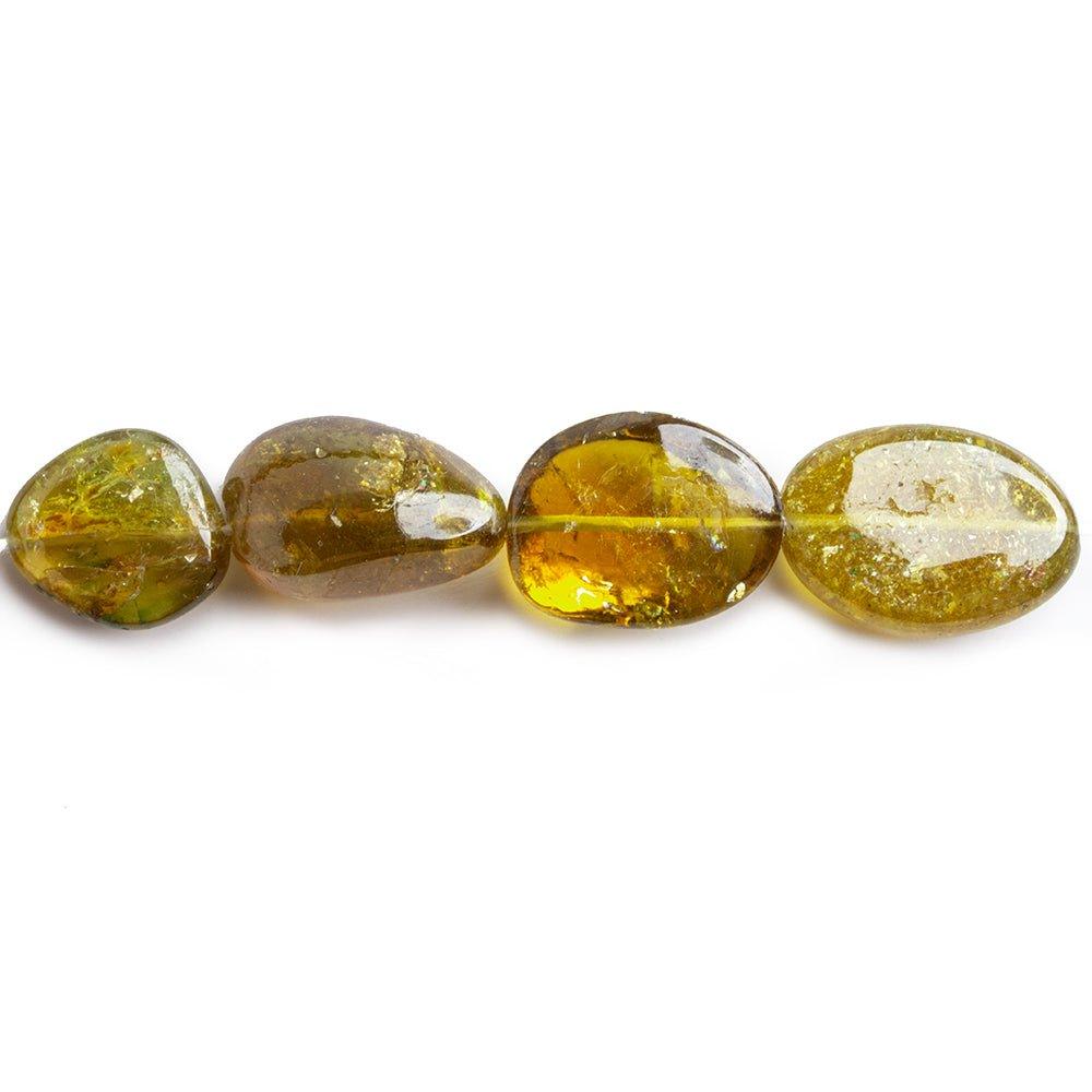 8x7mm-17x12mm Yellow Tourmaline Plain Nugget Beads 16 inch 37 pieces - The Bead Traders