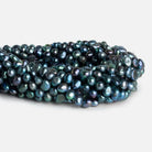 8x7mm Blue Peacock Baroque Pearls 15 inch 57 pieces - The Bead Traders