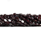 8x7mm Garnet Handcut Ovals 14 inch 35 beads - The Bead Traders
