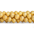 8x7mm Gold Plated Copper Roval Design Rounds 8 inch 30 beads - The Bead Traders