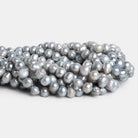 8x7mm Silver Baroque Pearls 14 inch 53 beads - The Bead Traders