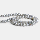8x7mm Silver Baroque Pearls 14 inch 53 beads - The Bead Traders