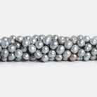 8x7mm Silver Baroque Pearls 14 inch 53 beads - The Bead Traders