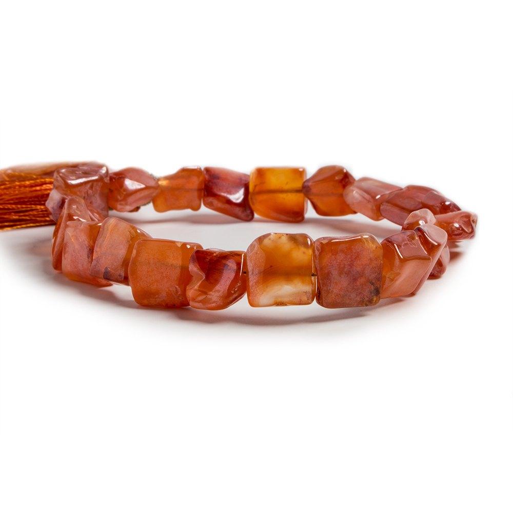 8x8-11x11mm Mystic Carnelian Tumbled Square Beads 7.5 inch 20 pieces - The Bead Traders