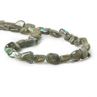 8x8-12x9mm Labradorite Plain Nugget 79 beads - The Bead Traders