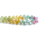 8x8-9x9mm Fancy Sapphire Faceted Pillow Beads 8 inch 42 pieces - The Bead Traders