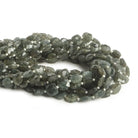 8x8-9x9mm Moss Aquamarine faceted pillows 14 inch 33 beads - The Bead Traders