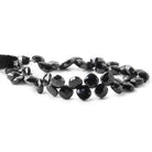 8x8mm Black Spinel Faceted Pillow Beads 8 inch 45 pieces - The Bead Traders
